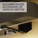 ASBWM1, Accommodates soundbars of various depths