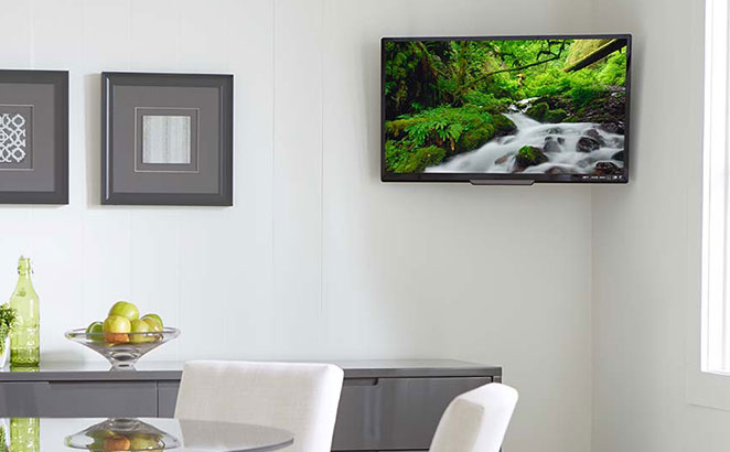 Image of a living room using a Sanus mount.